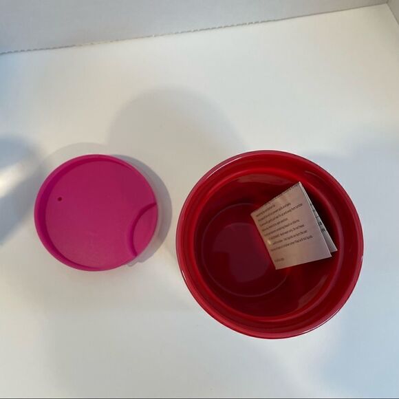 NWT Starbucks Red Fuchsia Pink Hot and Cold Tumbler Cup - Valentines Day Collect - Picture 3 of 6